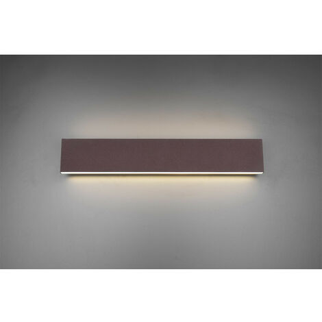 Trio Concha Moderne Wandleuchte mit 2 Leuchten, nach oben und unten, rostig, 47 cm, 3000 K