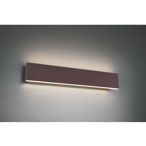 Trio Concha Moderne Wandleuchte mit 2 Leuchten, nach oben und unten, rostig, 47 cm, 3000 K