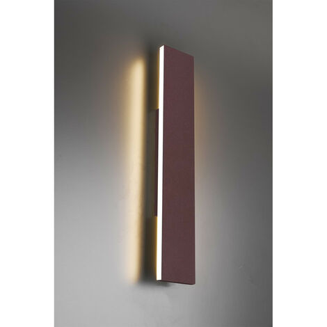 Trio Concha Moderne Wandleuchte mit 2 Leuchten, nach oben und unten, rostig, 47 cm, 3000 K
