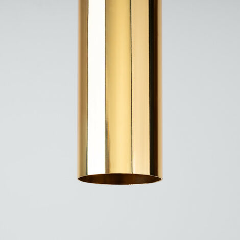 Sollux Lagos Moderne schlanke Pendel-Deckenleuchte, poliertes Gold, 1 x GU10