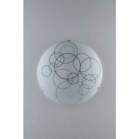 LuceAmbienteDesign - Dekorative E27 Deckenleuchte, Fan Europe Glas, weißes