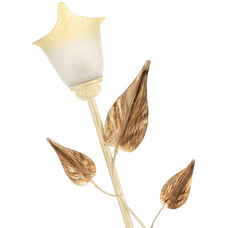 ONLI Stehlampe Bottone D‘Gold/3 – Handbemalt In Italien, 168 Cm Hoch, Mit 3 E14 Fassungen