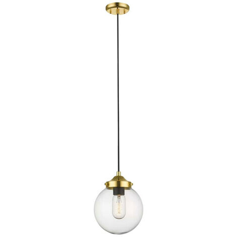 Trio Pendelleuchte Judith – Schwarz Matt, Leinenkabel, Klarglas, 120 Cm Höhe, Für E27 Birnen