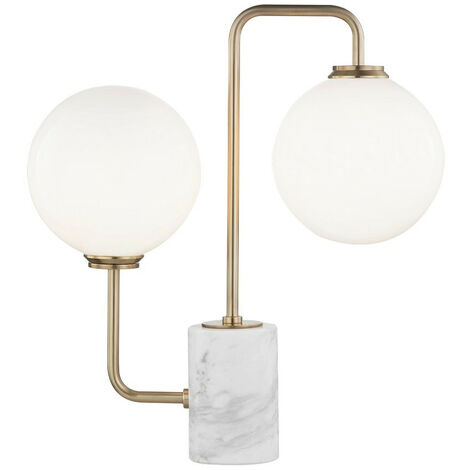 Kichler Meller Schminklampe 38,7 Cm Mit 2 Flammen - Champagner-Bronze & Klarglas, 55101CPZ