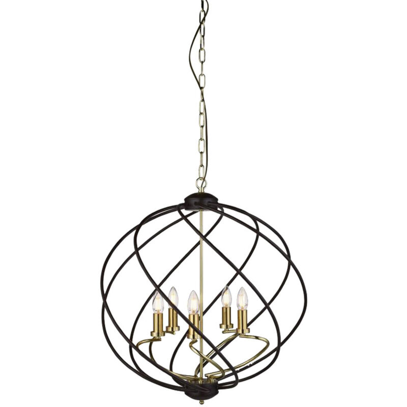 Lampada A Sospensione Sferica - Nero, Vetro, 30 Cm, Attacco E27, Per Soffitto, Design Moderno