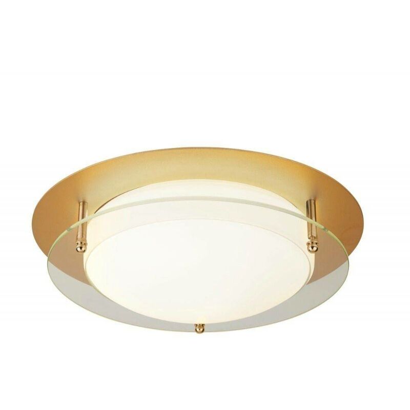 Searchlight Bathroom Flush - LED integrato 1 luce semi incasso oro, bianco  IP44