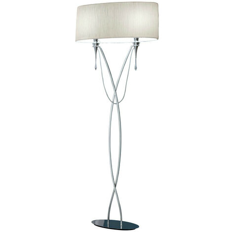 Relaxdays Lampada da Scrivania, Stelo in Metallo & Paralume in Vetro