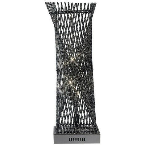 Inspired Arista Aluminium Lampada da tavolo quadrata Arista Twisted 5 luci G4 Cromo lucido/Nero, NON compatibile LED/CFL