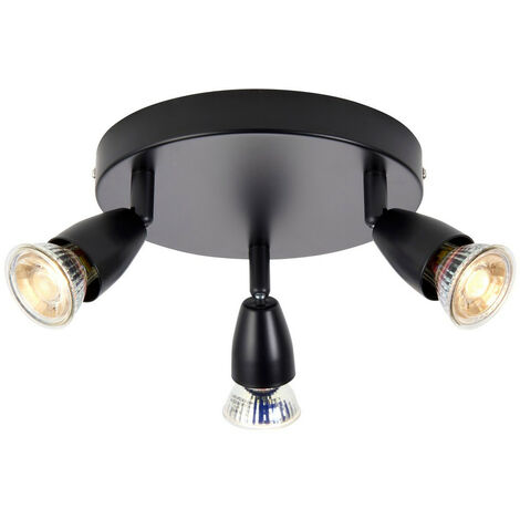 Faretto Soffitto 3 Luci MeineWunschleuchte - Nero/Oro Opaco | 48cm | LED GU10 Dimmerabile