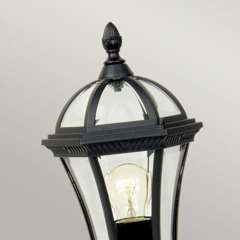 Elsteadbury - Lanterna a piantana da esterno 1 Luce Nera IP44, E27