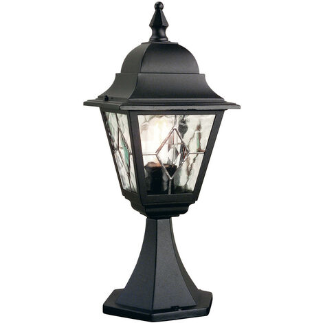 Elstead Norfolk - Lanterna da esterno a piantana 1 luce Nera IP43, E27