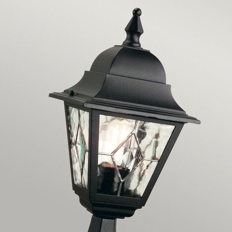 Elstead Norfolk - Lanterna da esterno a piantana 1 luce Nera IP43, E27