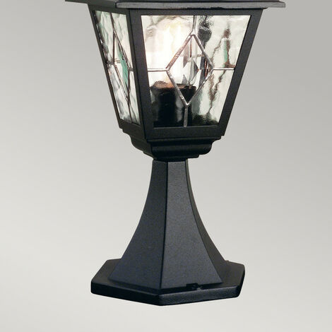Elstead Norfolk - Lanterna da esterno a piantana 1 luce Nera IP43, E27