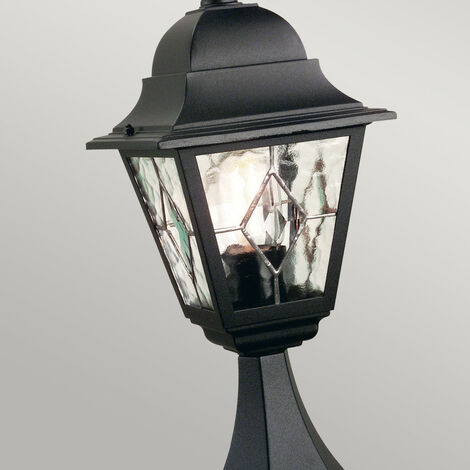 Elstead Norfolk - Lanterna da esterno a piantana 1 luce Nera IP43, E27