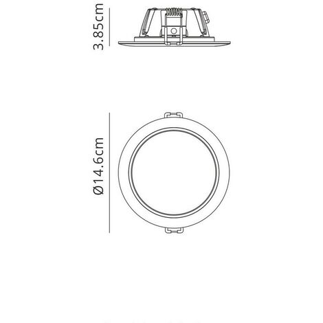 INTEC LIGHT Fusion faretto LED ad incasso pannello rotondo 5W