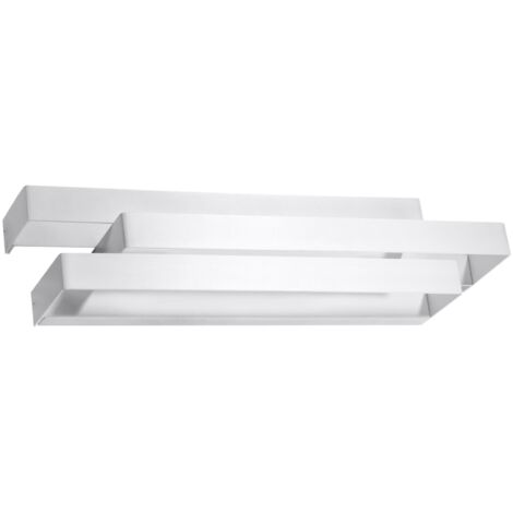 ONLI Applique Wilma 2 Luci, Stile Classico/Rustico - Ferro Battuto Bianco Anticato Con Decorazioni Floreali Dipinte A Mano, Vetro Bianco, Attacco E14