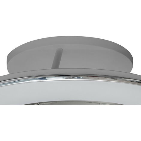 Mantra Alisio Mini Plafoniera LED dimmerabile e ventola reversibile CC da  30 W, argento, telecomando