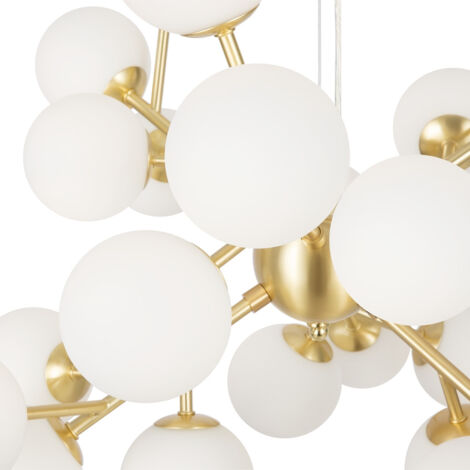 Emibig SOLAR Plafoniera A Globo Nera Con Paralumi In Vetro Grafite, 3x E14 - Foto 9