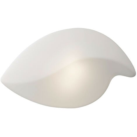 Inspired Mantra Fusion Natura Natura Soffitto/Parete Esterno Grande 2 Luci  E27 IP44, Bianco Opale/Bianco