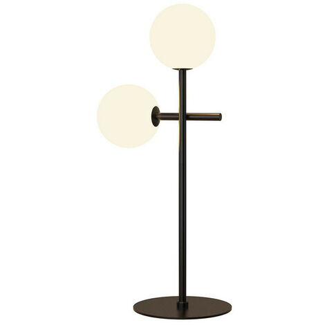 Inspired Mantra Fusion Cellar Lampada da Tavolo Cantina 2 Luci, LED 5W Sostituibili, 3000K, Nero