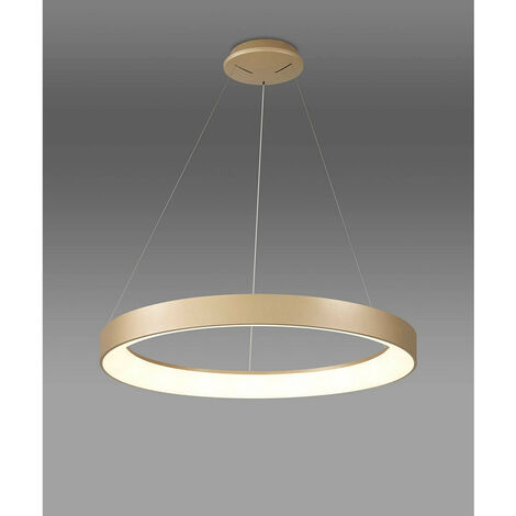 Lampadario sospeso anelli bianco 66w led dimmerabile con telecomand