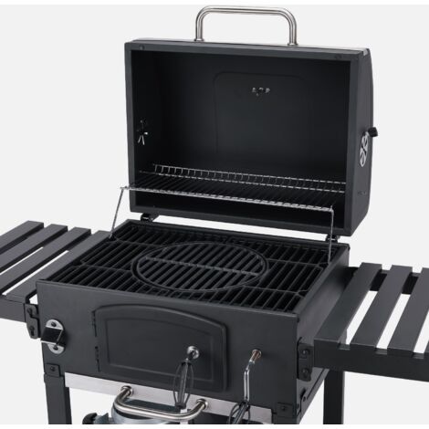 Barbacoa de carbón color negro Cruccolini BA14 92 x 13 x 69 cm