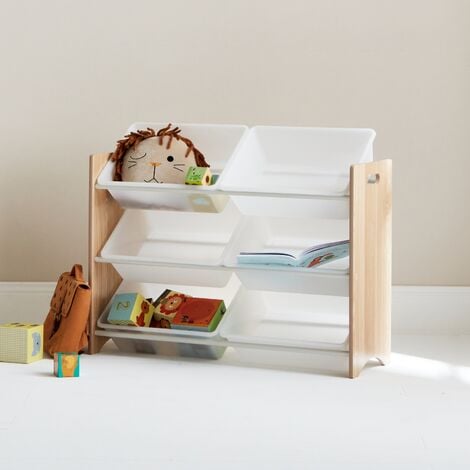 Mueble con almacenaje para niño, blanco - Camilo