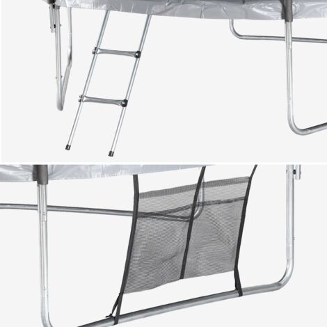 Cama Elástica Sweeek Mars XXL De 3.03 M Con Red De Seguridad, Escalera Y Kit De Anclaje – Para Uso Exterior Familiar