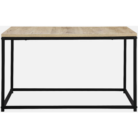 Mesa auxiliar en madera y metal LOFT 60 x 40 cm