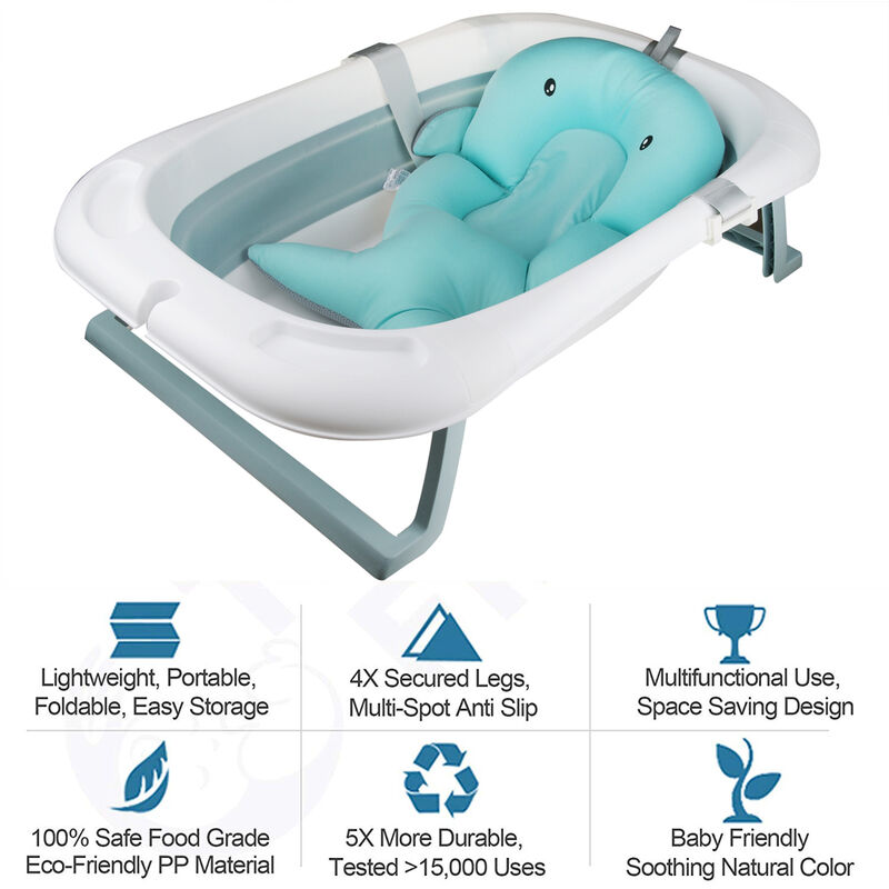 Pack baignoire bébé avec vidange bleu + support de baignoire et tuyau  d'évacuation - Made in Bébé