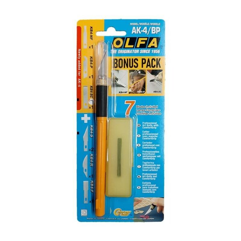 Olfa Cutter art knife pro Präzisionsmesser ak4 mit 7 auswechselbaren