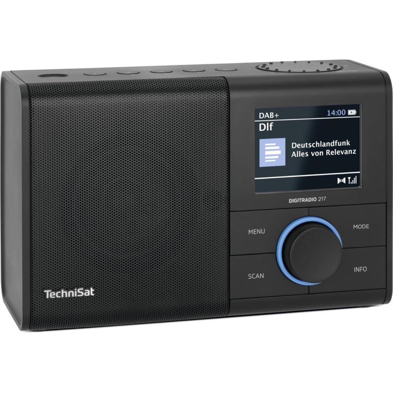 TechniSat DIGITRADIO 2 S - Draagbare DAB stereo-radio met accu (DAB , FM, Bluetooth-audio streaming, OLED-display, koptelefoonaansluiting, stereo 2 W RMS) zwart/zilver