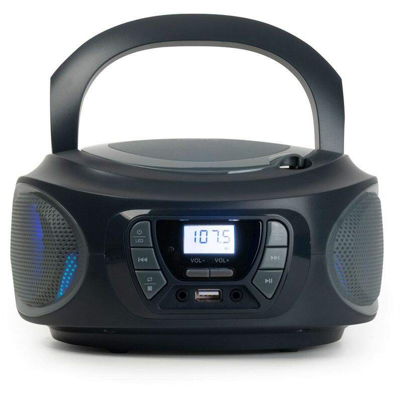 Dual DAB-P 210 Kassettenradio mit CD - DAB(+)/UKW-Radio - Boombox -  CD-Player - Stereo Lautsprecher - USB-Anschluss - Aux-Eingang - Netz- /