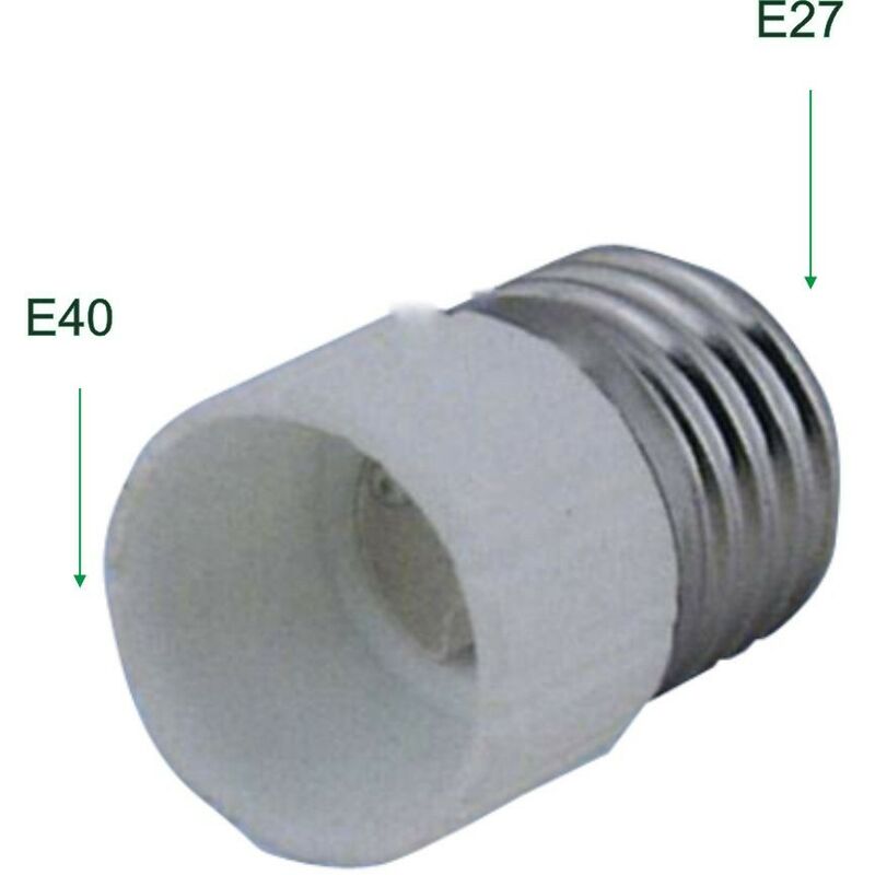 E40-Buchse auf E27-Stecker 12.110 Glühlampengewinde-Adapter 12.110