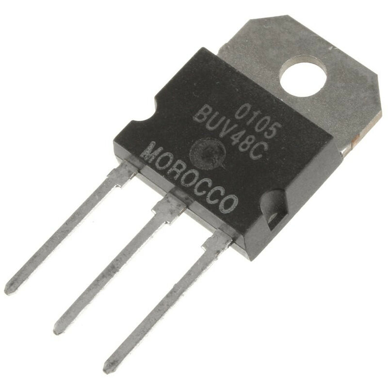 2 Transistors BUV48C NPN ST Microelectronics - Vce 1200V, Ic 15A, 125W, Boîtier TO218, Neufs