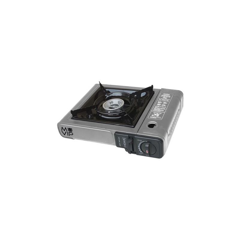 INTEC - Piezo Gaskocher Aus ABS, 1200 W, Campingkocher Für Gaskartusche, 190 G, Piezozündung