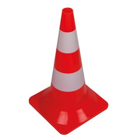 Signalisierungskegel - Farbe Rot/Weiß - 50 cm (1/2)
