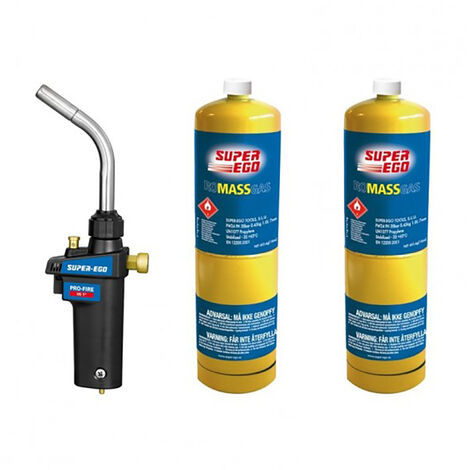 Kit pro-fire Taschenlampe + 2 Gasflaschen mapp 1" 1500002772 super ego