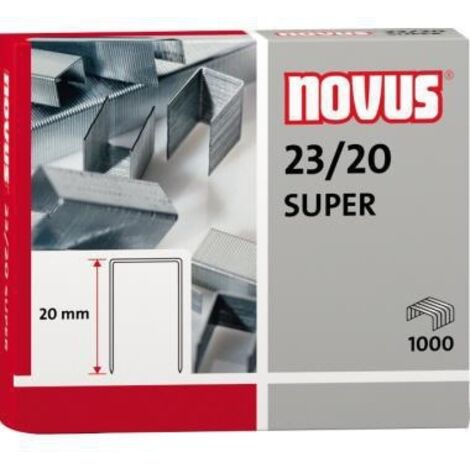 Novus-Heftklammern super 23/20 für Hochleistungshefter -Box von 1000-. (1/3)