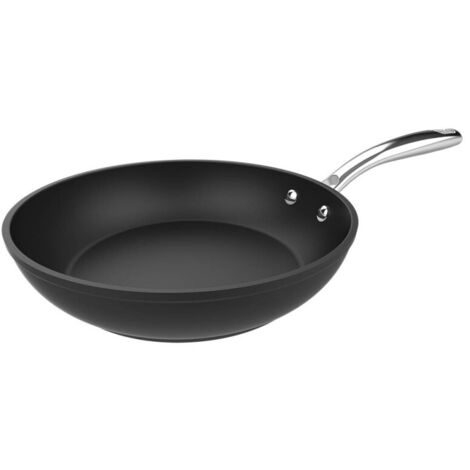 24-cm-Pfanne aus geschmiedetem Aluminium mit 3,4 mm starkem Induktionsboden und langlebiger Eterna™ Antihaftbeschichtung, 100 % PFOA-frei. Semiprofessioneller, genieteter Griff aus Edelstahl. (1/5)