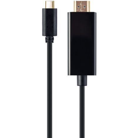 Gembird adapter a-cm-hdmim-01 usb-c männlich auf hdmi-male, 4k 30hz, 2m, schwarz (1/2)