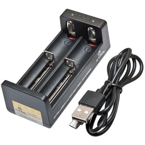 Lithium-Akku-Ladegert 18650 2 Akkus ber USB