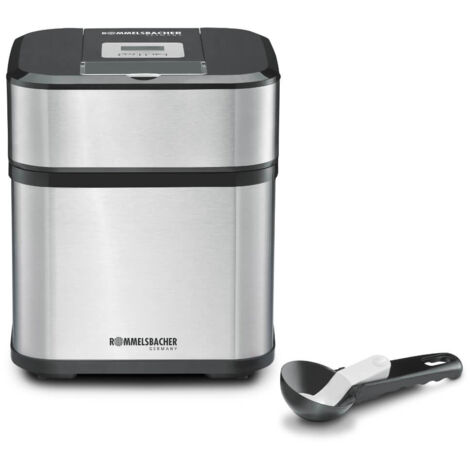 Eismaschine Rommelsbacher – 12W Motor – 1,5L Volumen – für Eiscreme, Sorbet und gefrorenen Joghurt – Schwarz Edelstahl (1/5)