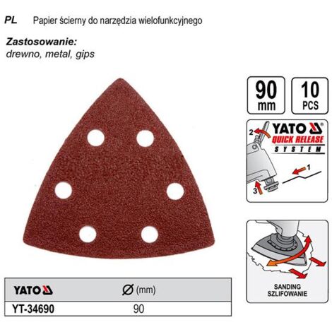 Yato YT-34690 Zubehör für Multifunktionswerkzeug Schleifen Platte