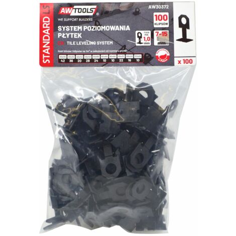 Awtools system poziomowania płytek standard 1,0mm - 7-5mm - klips 100szt.