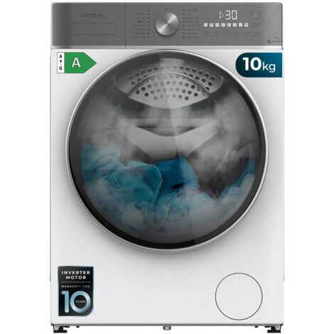 Waschmaschine de 10 kg de Fassungsvermögen und 1400 U/min, 16 Programme, Klasse A, Inverter Plus Motor, Steam Max, Smart Wash und Beladungserkennung de.