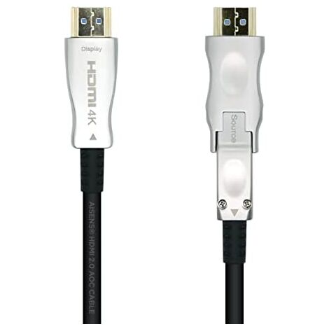 AISENS AISENS HDMI V2.0 AOC Abnehmbar Premium High Speed / HEC 4k@60Hz 4:4:4:4 18Gbps, A/M-D/A/M, Schwarz, 20m (1/4)