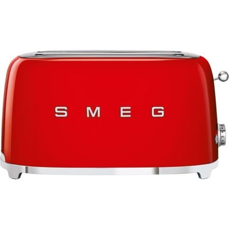 SMEG Toaster TSF02RDEU, 1500 W, Edelstahl, 2 Schlitze, Rot