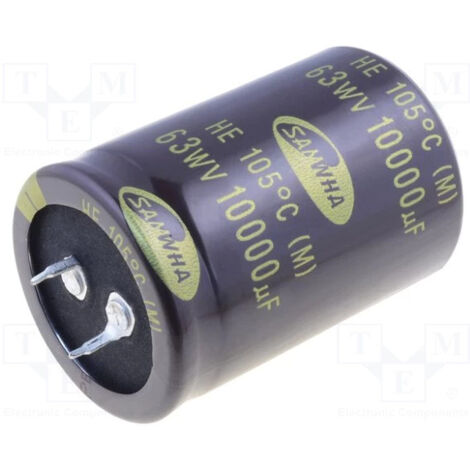 Elektrolytkondensator 10000uf 63vdc 105ºc 30x60mm 2pin 10000mf63v30x60