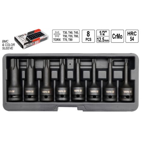 YATO YT-1065 - Steckdose de Schlagschraubersätze 8St. torx 1/2 "